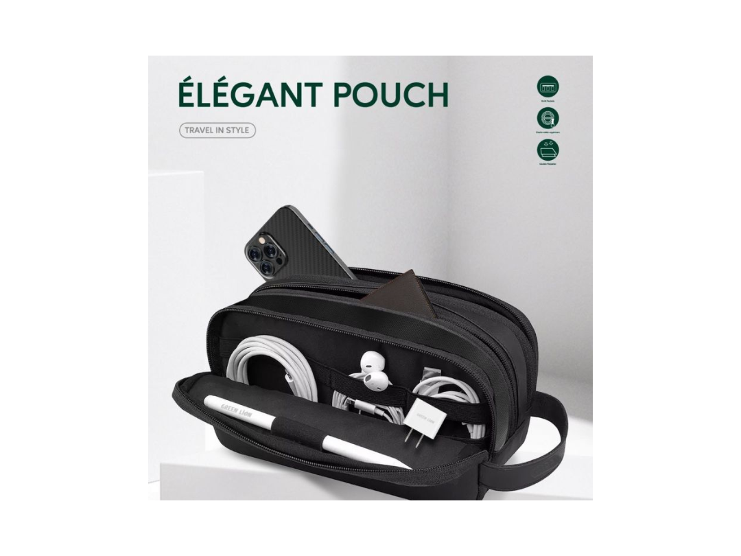 Green Lion Elegant Pouch - Dark Blue | Stylish & Compact for Everyday Use Green Lion Elegant Pouch - Dark Blue | Stylish & Compact for Everyday Use